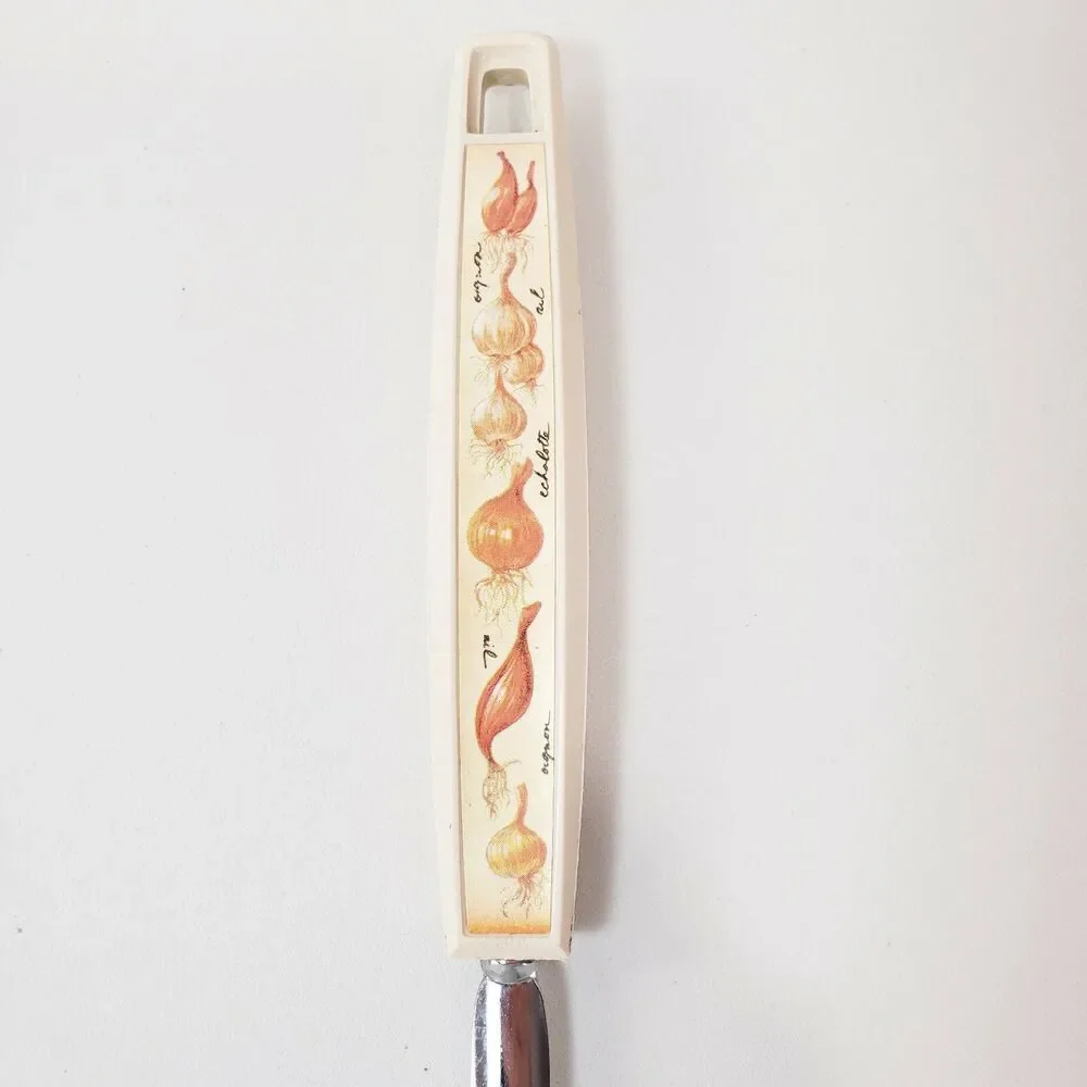 Vtg Ekco Meat Fork Onion Shallot Almond Plastic Handle Cooking Utensil Kitchen